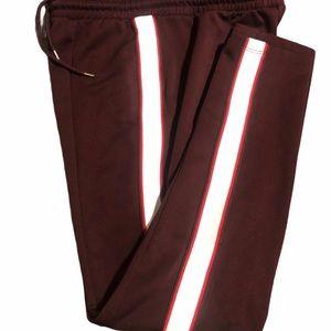 F21 burgundy sweatpants